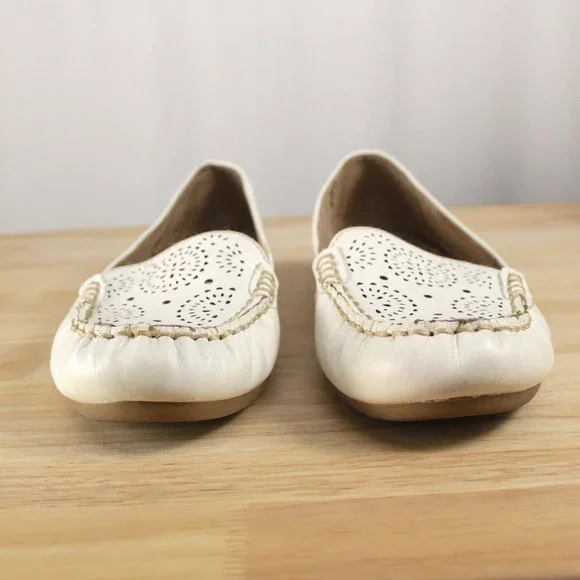 Naturalizer Cut-out White Leather Slip on Shoes 6.5 - Picture 5 of 8